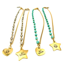 Carica l'immagine nel visualizzatore di Gallery, Collana dorata Francesca corta o Bracciale doppio giro mini