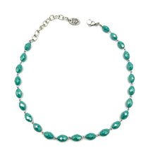 Carica l'immagine nel visualizzatore di Gallery, Collana con cristalli oliva incatenati