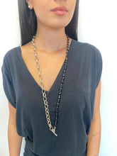 Carica l'immagine nel visualizzatore di Gallery, Collana Stefania Lunga oro e argento con cristallo