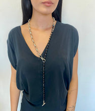 Carica l'immagine nel visualizzatore di Gallery, Collana Stefania Lunga oro e argento con cristallo