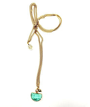 Carica l'immagine nel visualizzatore di Gallery, Catena alluminio oro opaco con ciondolo in quarzo