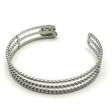 Carica l'immagine nel visualizzatore di Gallery, Bracciale Rigido "Pois" in Acciaio Argento ed Oro