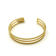 Carica l'immagine nel visualizzatore di Gallery, Bracciale Rigido "Pois" in Acciaio Argento ed Oro