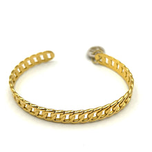 Carica l'immagine nel visualizzatore di Gallery, Bracciale Rigido "Grumetta" in Acciaio Argento ed Oro