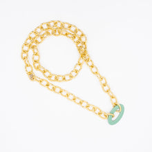 Carica l'immagine nel visualizzatore di Gallery, Collana lunga diamantata con anello colorato