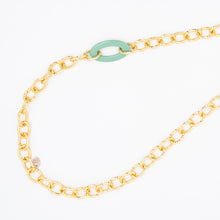 Carica l'immagine nel visualizzatore di Gallery, Collana lunga diamantata con anello colorato