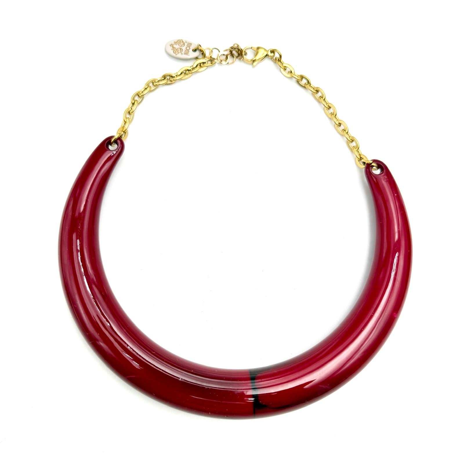 Collana corno in resina