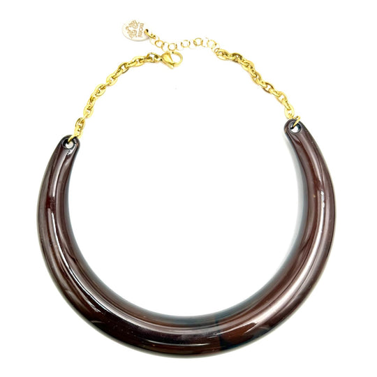 Collana corno in resina