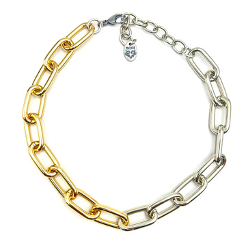 Collana bicolore clips