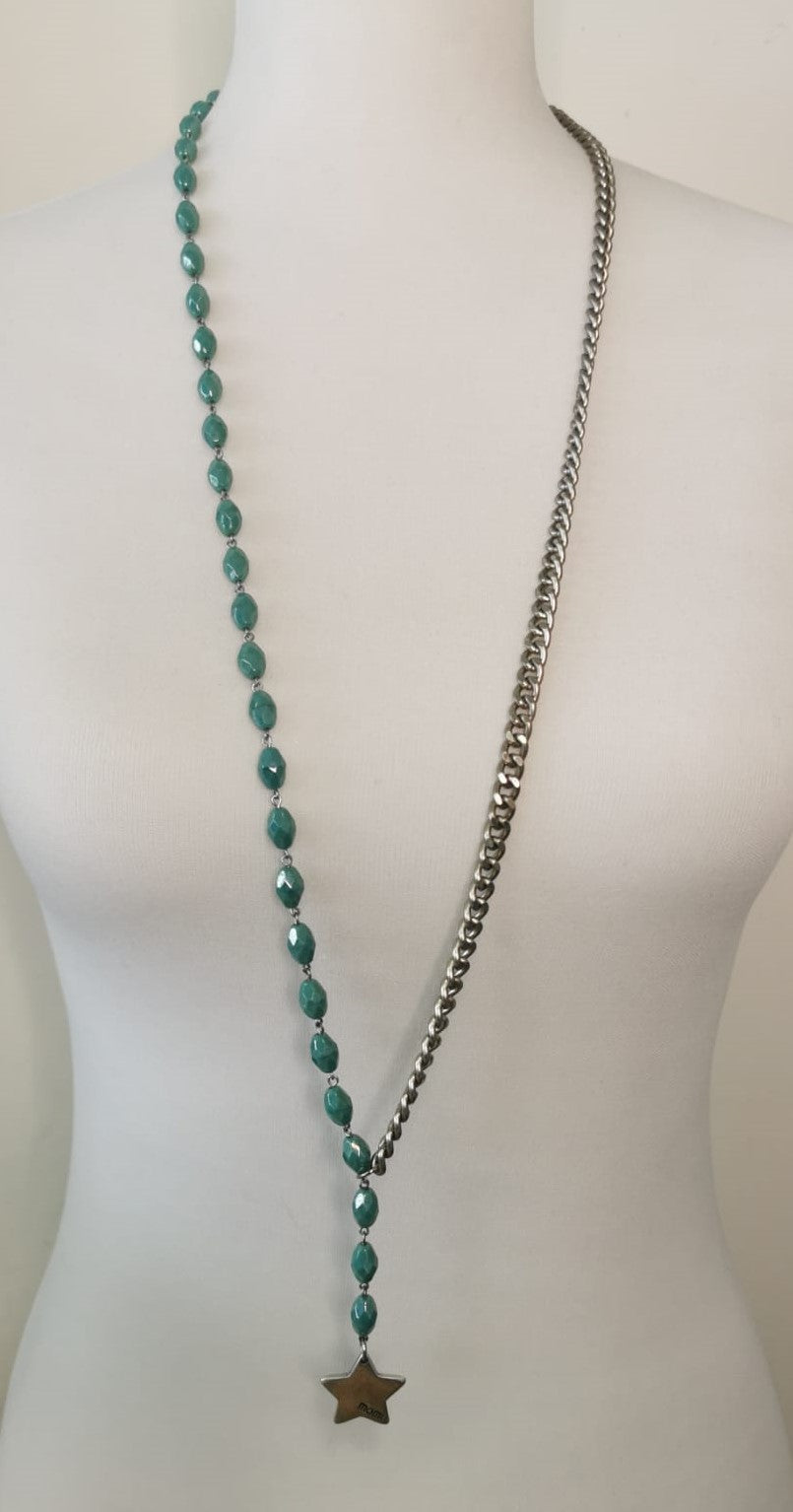 Collana Francesca Argento con Cristalli Oliva