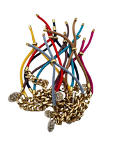 Carica l&#39;immagine nel visualizzatore di Gallery, Bracciale Tessuto e Catena in Alluminio Oro
